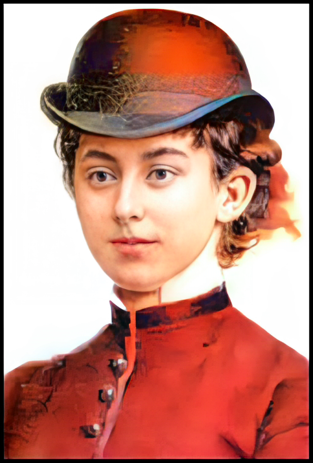 Portrait of Lady Florence Dixie, colourised
